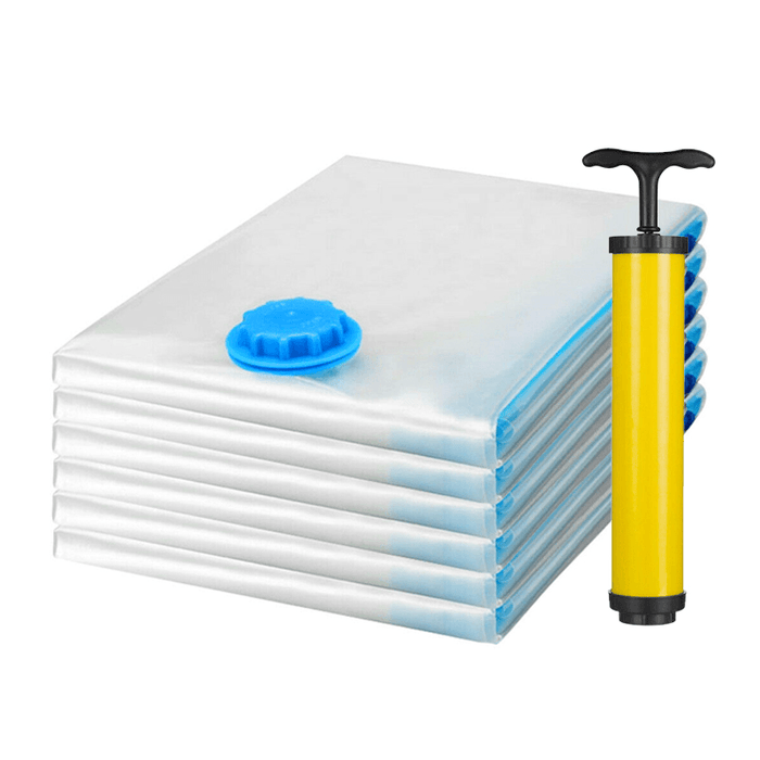 6PCS 47"X32" Jumbo Extra Large Space Saver Vacuum Seal Storage Bag with Pump Strong Organizer for Outdoor Travel