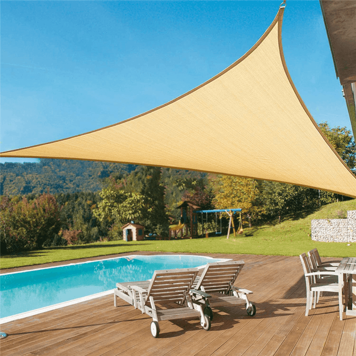 Triangle Sun Shade 95% UV Resistant Waterproof Breathable Folding Canopy Outdoor Patio Beach Camping Travel