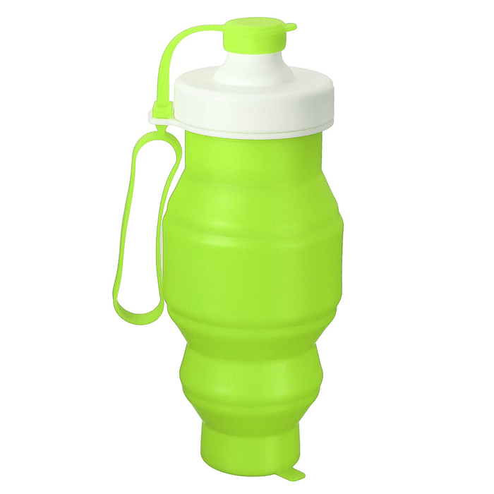 530ML Foldable Water Bottle Silicone Kettle Portable Drinking Bottle Outdoor Travel Running Hiking Cycling