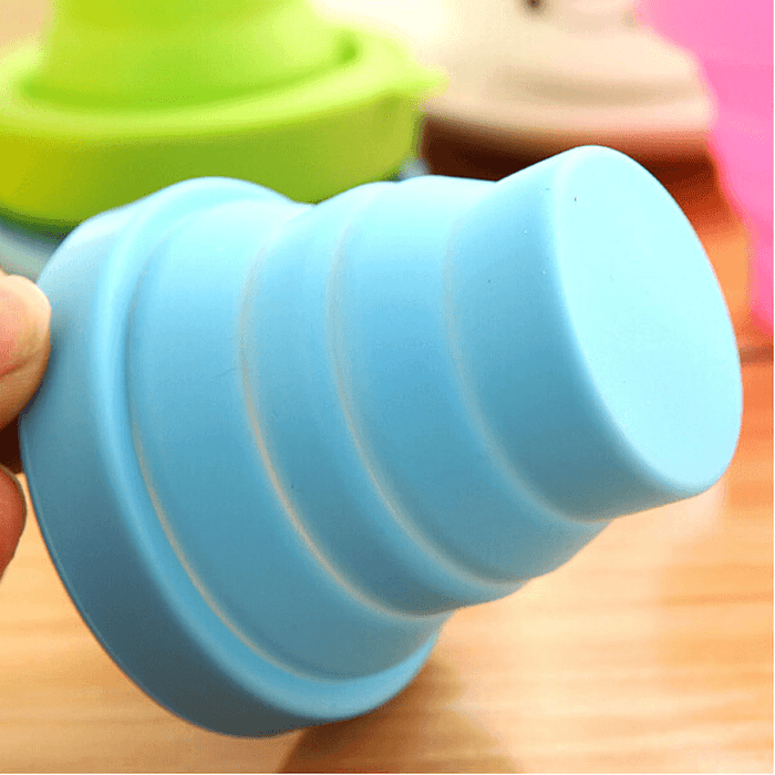 Portable Silicone Retractable Folding Cup Telescopic Collapsible Outdoor Sports Camping Travel Mug
