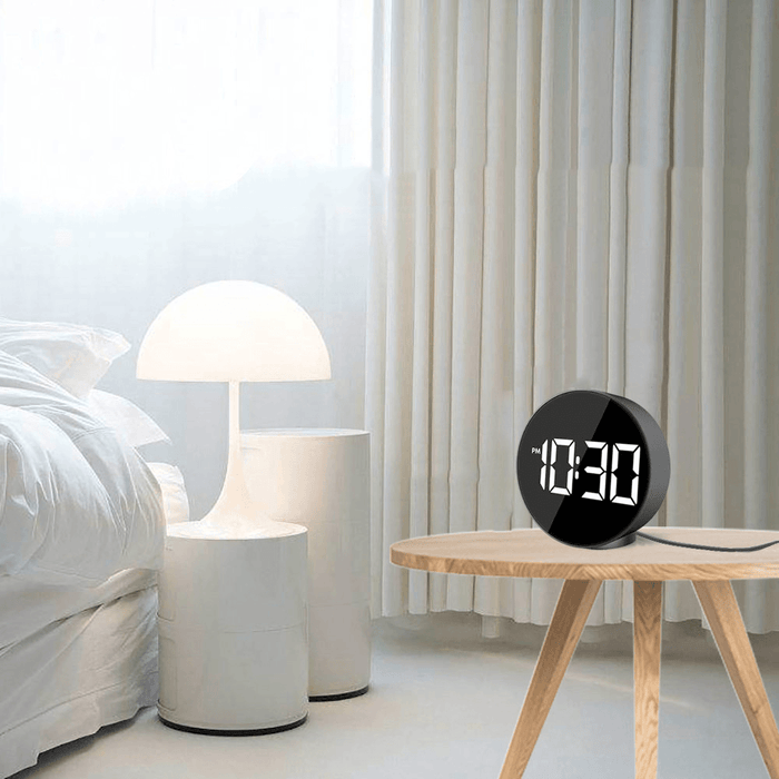 Fanju 3209 Digital Alarm Clock LED Voice Control Night Mode Large Time Temperature Home Decor Table Clock Wake up Light