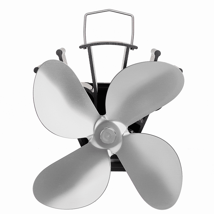 7 Inch 4 Blades Stove Fan Wall-Mounted Bundled Fireplace Fire Heat Powered Circulating Ecofan