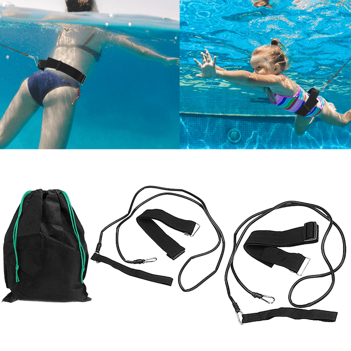 2M Swimming Safety Belts Adult Children Strength Resistance Band Water Training Tools Outdoor Water Sport