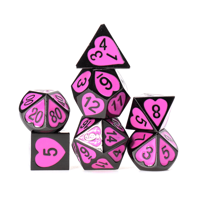 7PCS Metal Polyhedral Dices Set for Dungeons and Dragons Dice Desktop RPG Game