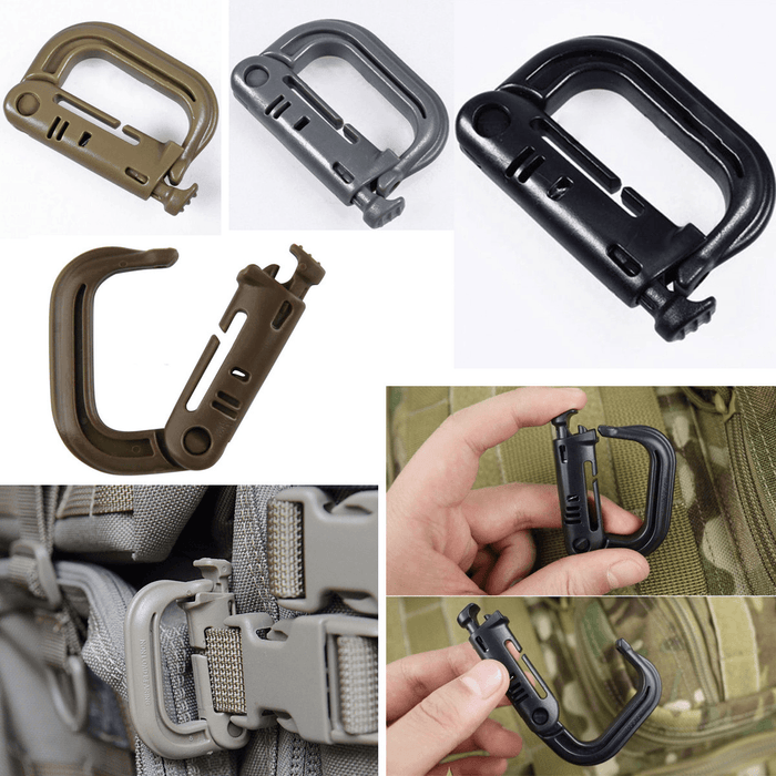 CAMTOA Max Load 90Kg D-Ring Hook Mountaineering Buckle Key Chain Outdoor Climbing Carabiner Tactical Tool