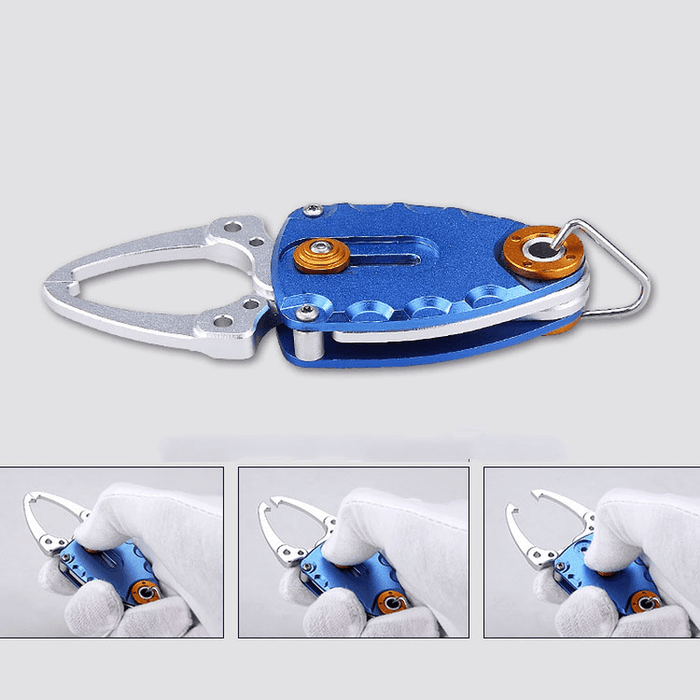 ZANLURE Space Aluminum Mini Fish Controller Outdoor Portable Fishing Pliers Fishing Trap Fishing Tools-Sliver/Black/Blue