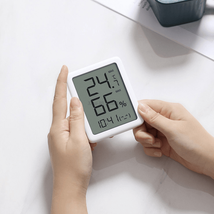 Miaomiaoce E-Ink Screen LCD Large Digital Display Thermometer Hygrometer Clock Temperature Humidity Sensor From