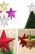 3D Shinny Glitter Star Christmas Tree Topper Xmas Decoration