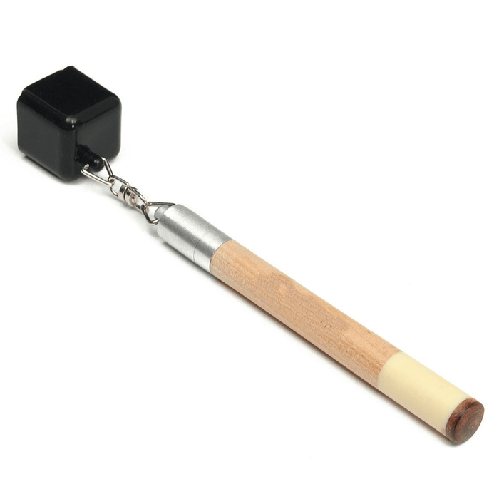 2 in 1 Portable Wood Handle Pocket Pool Snooker Billiard Chalk Holder Cue Table Accessory