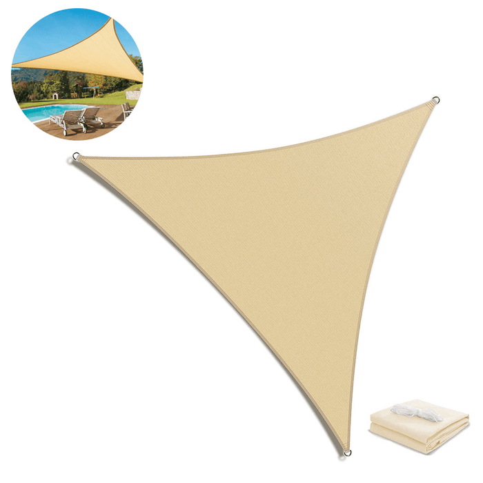 Triangle Sun Shade 95% UV Resistant Waterproof Breathable Folding Canopy Outdoor Patio Beach Camping Travel