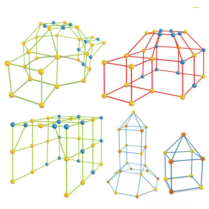 Ipree® Kids DIY Building Tent Creativity Intellectual Training Rockets Tunnels Tower Play Tent for Boys Girls Gift Outdoor Garden Home