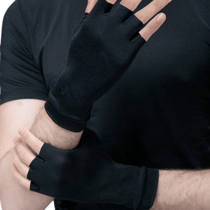 1 Pair Half Finger Gloves anti Arthritis Copper Pain Relief Glove Hand Protection Training Protector