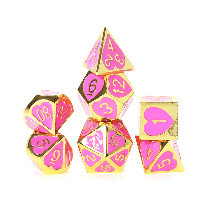 7PCS Metal Polyhedral Dices Set for Dungeons and Dragons Dice Desktop RPG Game