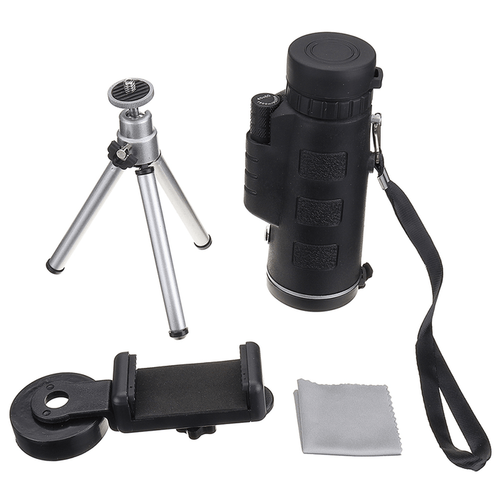 Ipree® 40X60 Monocular Optical HD Lens Telescope + Tripod + Mobile Phone Clip Handheld Night Vision Monocular for Hunting Camping