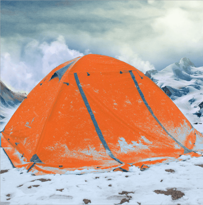 FLYTOP 3-4 Person Camping Tent Set All-Season Double Layers Aluminum Pole anti Snow Windproof Rainstorm Anti-Uv Canopy with Snow Skirt