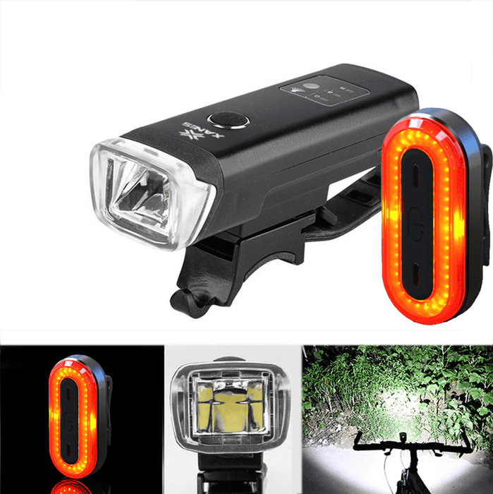 XANES SFL03 600LM XPG LED Smart Induction Bicycle Light STL03 100LM IPX8 Memory Mode Bicycle Taillight Set