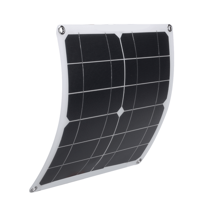 12W Monocrystalline Semi-Flexible Solar Panel 80W Peak Single USB for Camping Boat RV Home