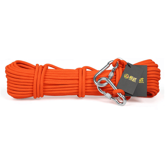 XINDA 8 in 1 Outdoor Survival Kits 10M Climbing Rope Safety Belt Carabiner Window Breaker Gloves Whistle Speed-Drop Ring Non-Slip Hiking Fire Escape Tools