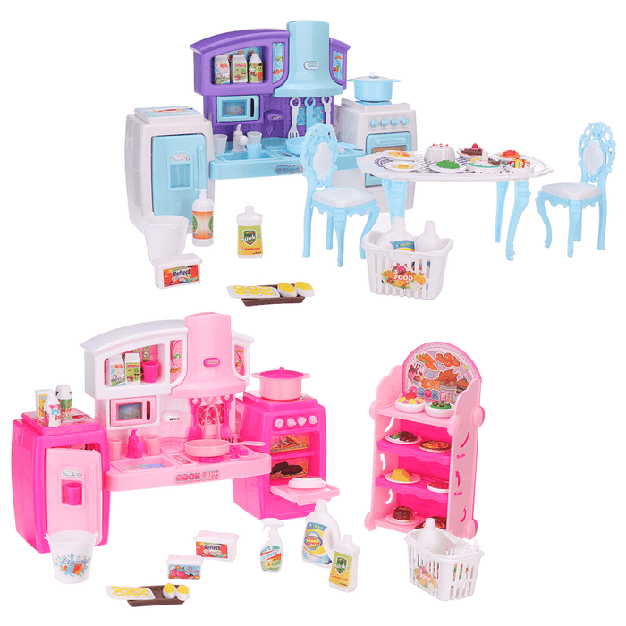 Children'S Kitchen Toy Set with Light Sound Simulation DIY Cooking Meal Kitchenware Combination Children'S Toys Gifts