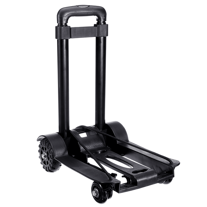 75KG Load-Bearing Travel Small Trailer 4-Wheels Folding Luggage Cart Tank Wheel Trolley Shopping Cart