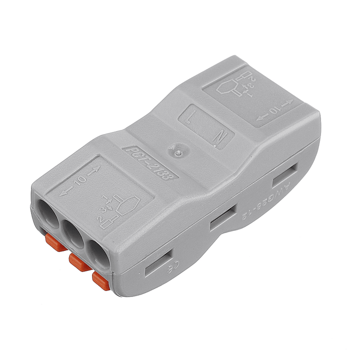 Excellway 3Pin Wire Docking Connector Termainal Block Universal Quick Terminal Block SPL-3 Electric Cable Wire Connector Terminal 0.08-4.0Mm²