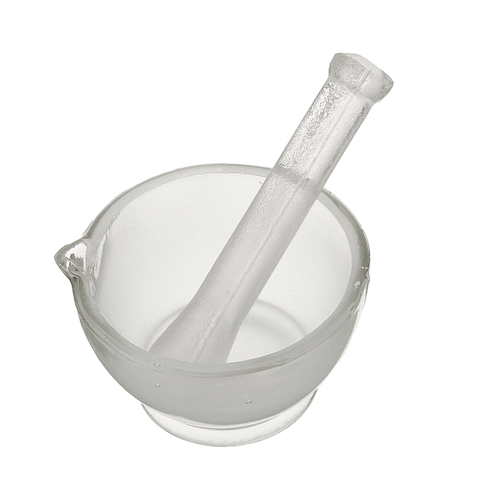 60Mm Footed Glass Mortar and Pestle Set Lab Grinder Experimental Grouting Bowl Tool