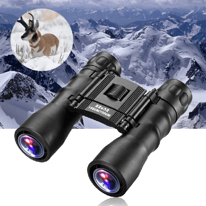 22X32 HD Military Army Binoculars Portable Low-Light Night Vision Folding Hunting Camping Telescope