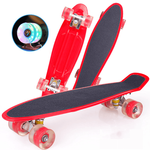 22 Inch Skateboard Mini Cruiser Board Fish Skate Board Adults Children Scooter Pastel Longboard Bearings Flash Wheel