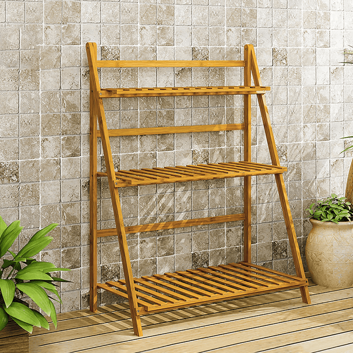 Mumaren NZ001 Multilayer Garden Storage Shelf Waterproof Antifouling with Safety Back Barrier Design Flower Stand