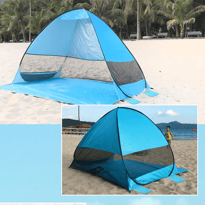 Fully Automatic P0P-UP Tent 2 Second Quick Open Beach Tent with Storage Bag Portable UV Protection Sunshade