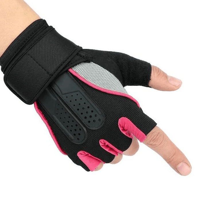 KALOAD 1 Pair Anti-Slip Half Fingers Gloves Outdoor Riding Fitness Sports Exercise Training Gym Gloves