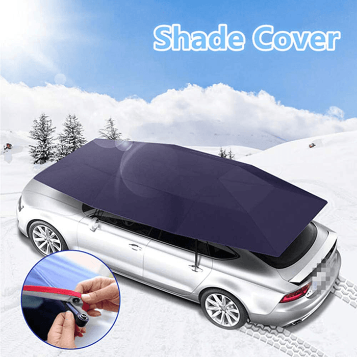 400X210Cm Rooftop Tent - UV Oxford Cloth Car Umbrella: Your Ultimate Waterproof Car Tent Sunshade & Movable Carport Canopy