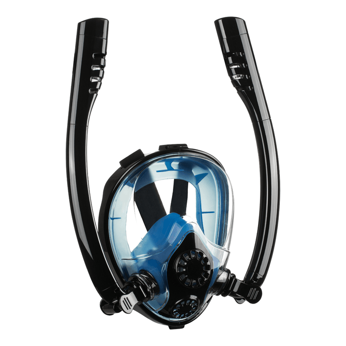 Antifog Double Tube Full Face Snorkel Scuba Diving Mask Swim Breathing Goggles with Camera Mount