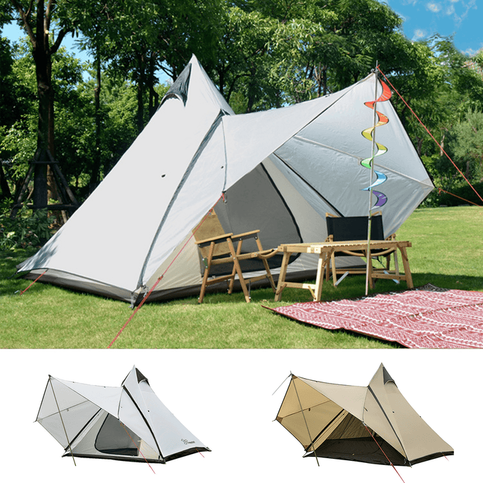 Outdoor Tents for Camping 4-Persons Camping Tent Waterproof Family Tent Indian Style Pyramid Tipi Camping Tent