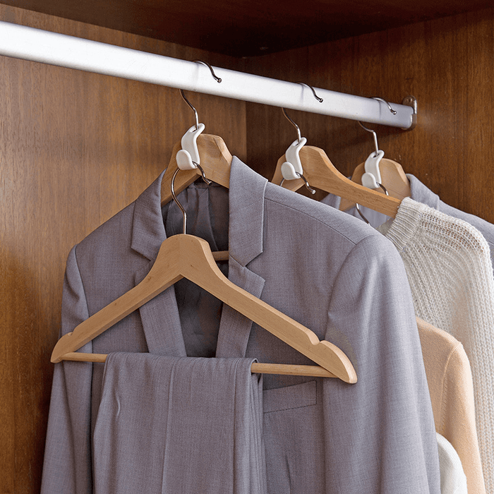 Multi-Function Wardrobe Space-Saving Hanger Hook - Plastic Closet Stack Hanger Rack Bedroom Storage Wardrobe Organizer
