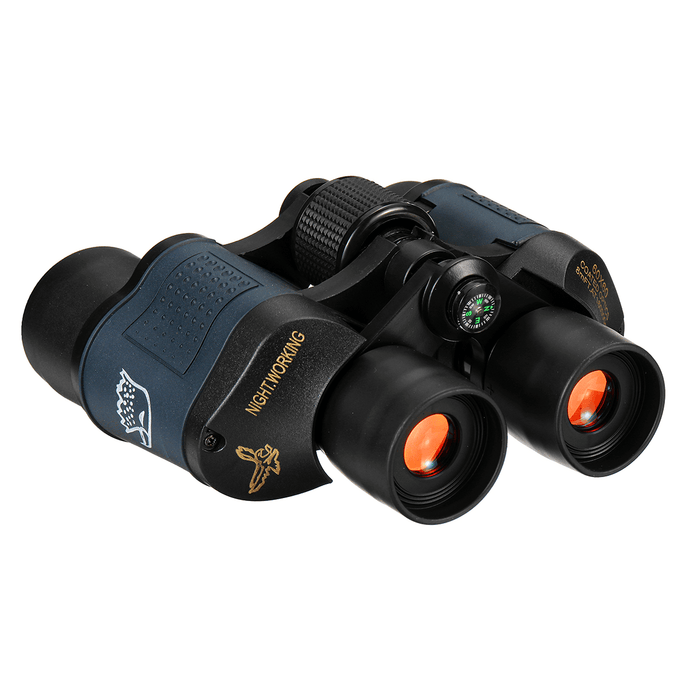 60X60 5-3000M Day/Night HD Hunting Binoculars with Compass Coordinates Outdoor Camping Waterproof Telescope