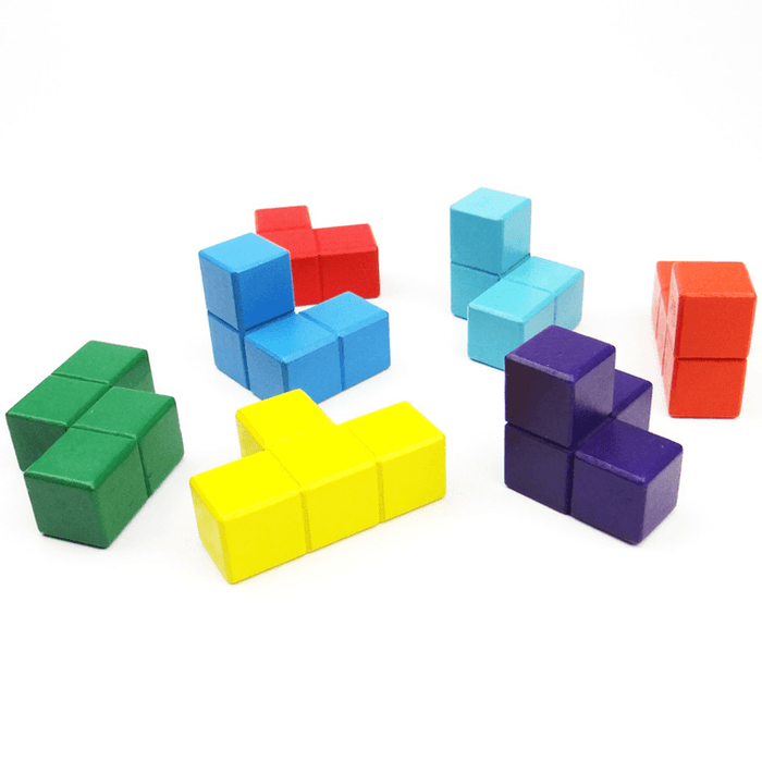 Child Wooden Building Blocks Toys Lightweight Cubes Set Kids Educational Toys Gift