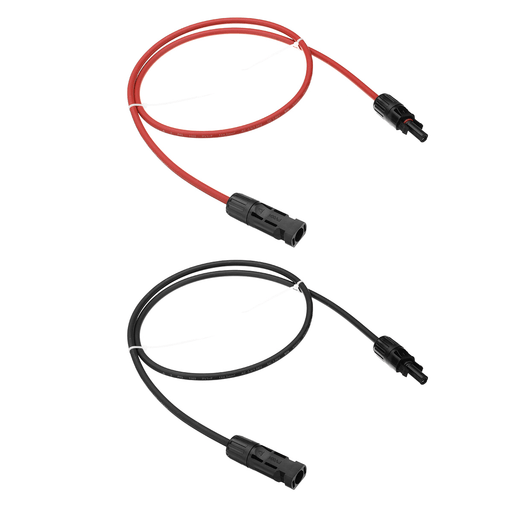 12 AWG 1 Meter Solar Panel Extension Cable Wire Black/Red with MC4 Connectors