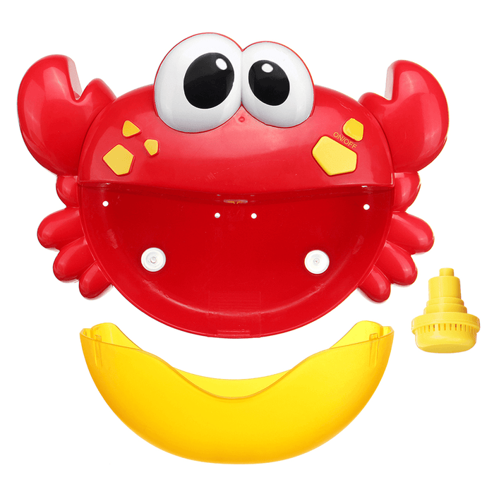 Adorable Crab Bubble Machine Music Bubble Maker Bath Baby Bath Shower Fun Red Plastic Toys