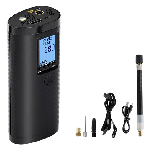WEST BIKING 3 in 1 Multifunction Electric Air Pump Mini Portable USB Charging Bicycle Pump LED Light Power Bank