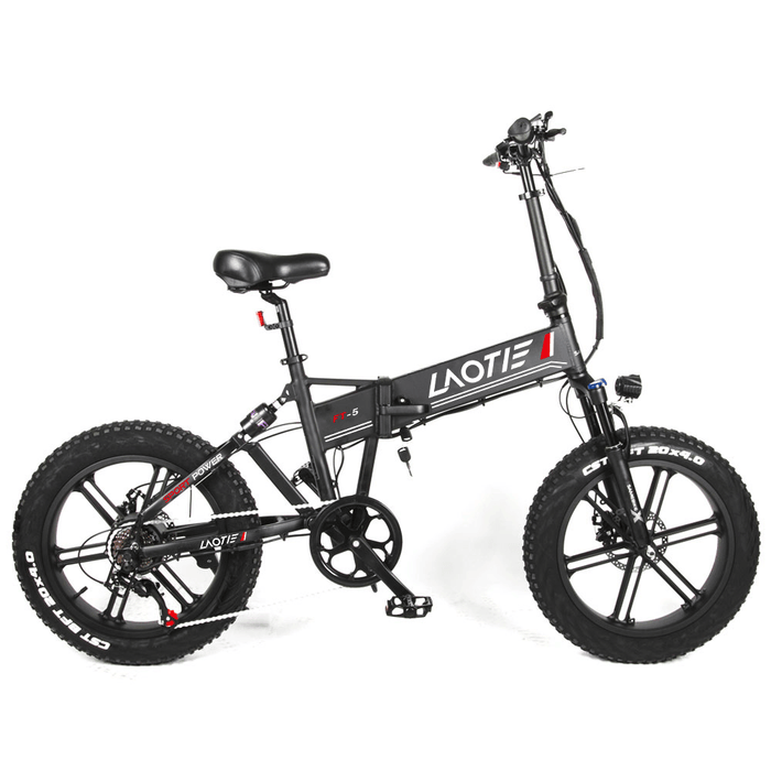 LAOTIE® FT5 20In Fat Tire 48V 10Ah 500W Folding Electric Moped Bike 35Km/H Top Speed 80-90Km Mileage E-Bike