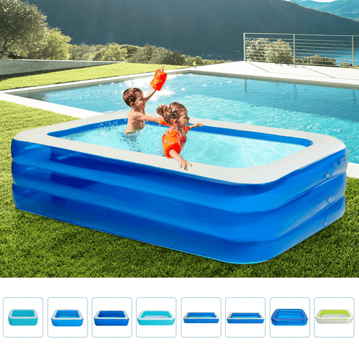 3.6M PVC Inflatable Swimming Pool Family Summer Water Play Backyard Portable Outdoor Garden Travel