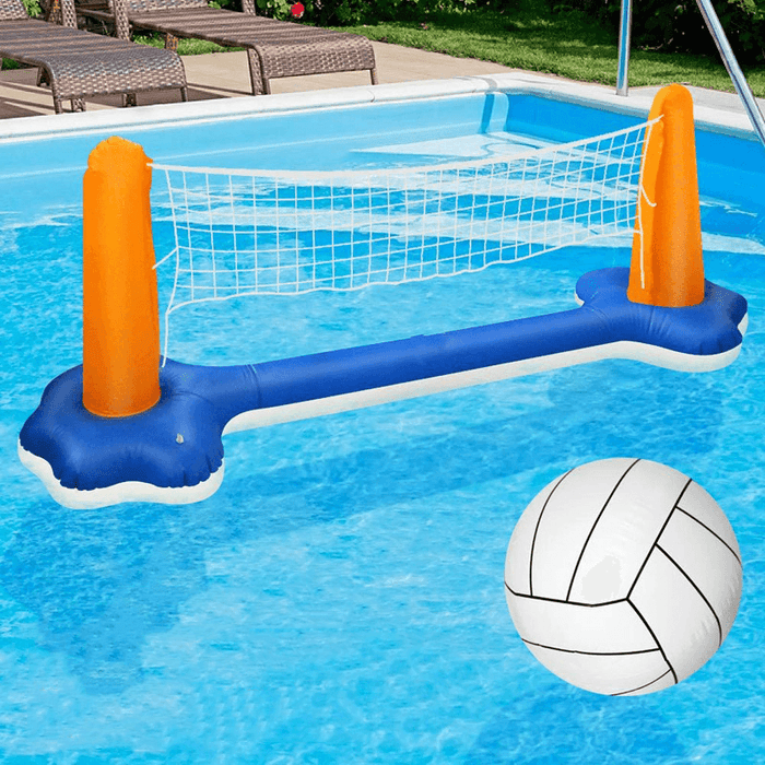 Inflatable Water Volleyball Net Basketball Hoop Basketball Volleyball Floating Toys Swimming Pool Toy Set