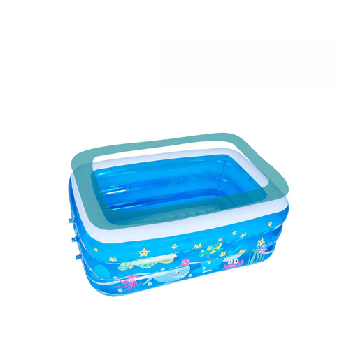 Inflatable Swimming Pool Family Childrens Kids Baby Large Water Rectangular Fun Swimming Pool-125/150/185Cm