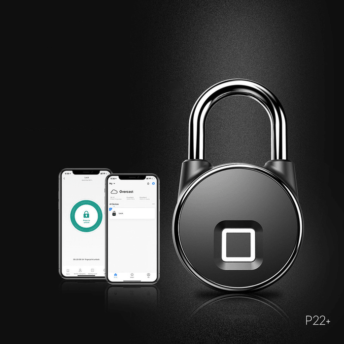 ANYTEK P22+ Bluetooth Fingerprint Smart Lock Anti-Theft 2 Modes Unlock Fingerprint Mobile APP Keyless Padlock IP66 Waterproof USB Charging Security Padlock Travel Bike