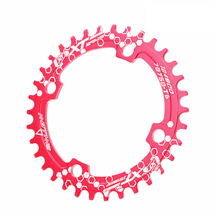 BIKIGHT BCD104 Chainring 32/34/36/38T Mountain Bike Discs Bike Components round Narrow Wide Chainring Bicycle Chainwheel