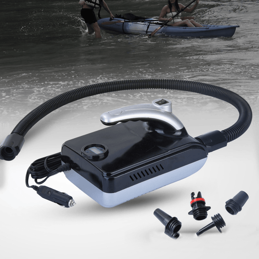 110W 0-20PSI 12V Surfboat Electric Pump with Current Fuse Electric Inflatable Pump for Water Sport Kayak Inflatable Boat Fishing Boat