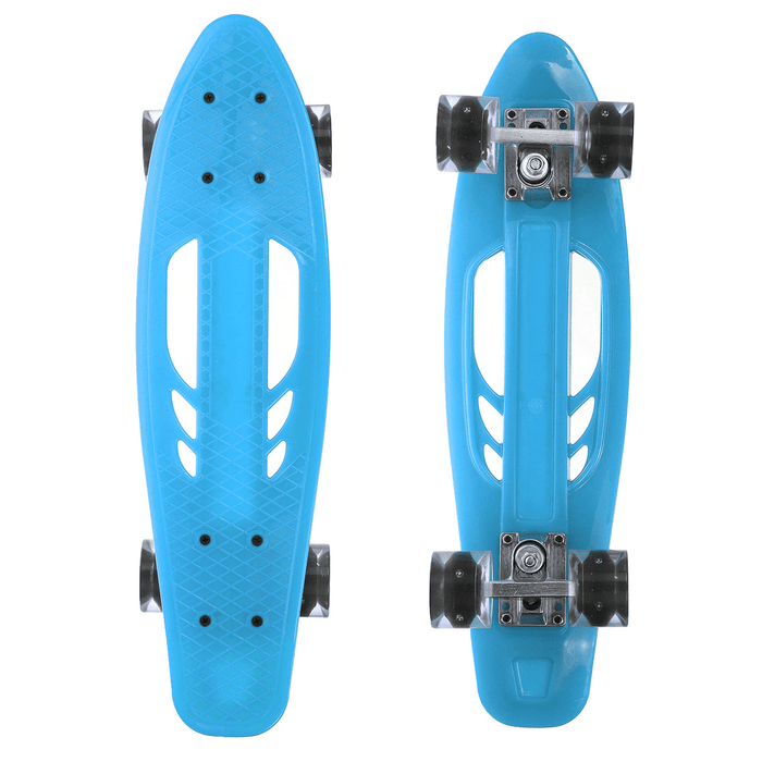 22 Inch Skateboard Flash Wheel Mini Cruiser Board Fish Skate Board Adults Children Scooter Pastel Longboard Bearings