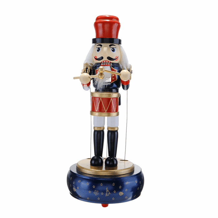 32CM Wooden Guard Nutcracker Soldier Toy Music Box Christmas Decorations Xmas Gift