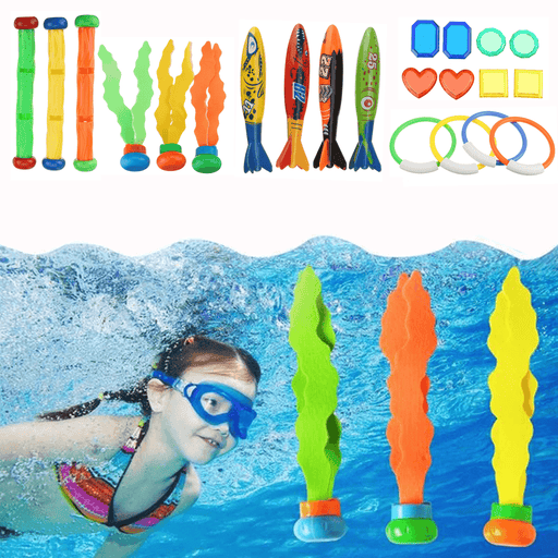 22 Pcs Diving Toys Dive Ring Torpedo Sticks Summer Swimming Recreation Kit Set Underwater Toys